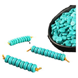 十堰高瓷仿绿松石隔片6 8mm搭配手串隔珠金刚星月菩提手工diy配饰