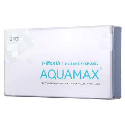 【AQ系列】晶硕硅水凝胶高透氧透明隐形眼镜超薄舒适水润月抛2片