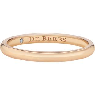 [新年礼物]De Beers 戴比尔斯 DB Classic 18K玫瑰金戒指2mm