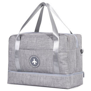 大容量便携旅行袋干湿分离手提防水收纳袋男女衣物短途出差行李包