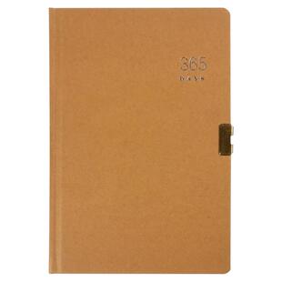 365天一年一期带锁日记本复古欧式空白牛皮内页笔记本子精致日程计划本手账本加厚超厚本子送人礼物