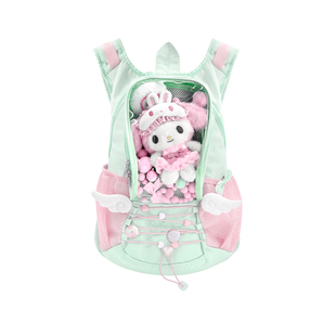 日常小食量双肩痛包小型背包小号可爱韩系追星20cm娃包粉色可放娃