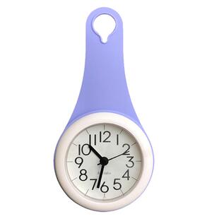 北欧简约浴室钟厨房防水静音吸盘钟表挂墙创意现代迷你时尚小挂钟