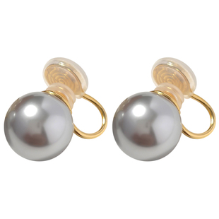 施家真多麻珍珠耳夹无耳洞女新款无痛高级感小众蚊香盘耳环耳饰品