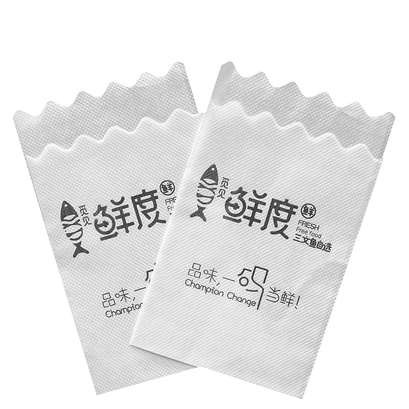 定做餐巾纸日式波浪形6折吸油纸错位折叠花边餐厅商用餐纸巾印刷