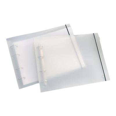 A4横款透明活页本文件夹外壳资料收纳4孔档案夹可定制印刷LOGO