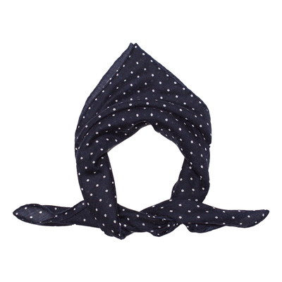 DENTS单纱气质波点羊绒方巾丝巾