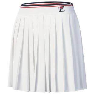 孙璐璐同款FILA斐乐官方女针织裙25冬新网球运动基础百褶裙半身裙