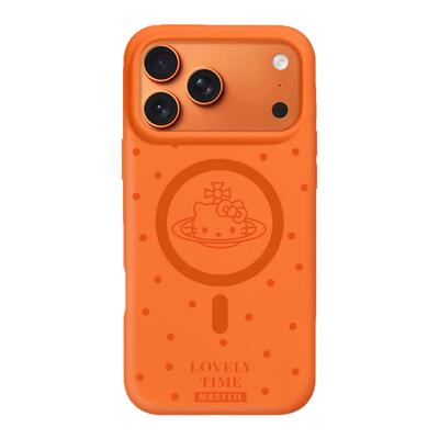 MASFEIL × 星球凯蒂适用iPhone17Promax手机壳新款ip16磁吸苹果17Pro保护套15液态硅胶橙色13pm全包高级感14