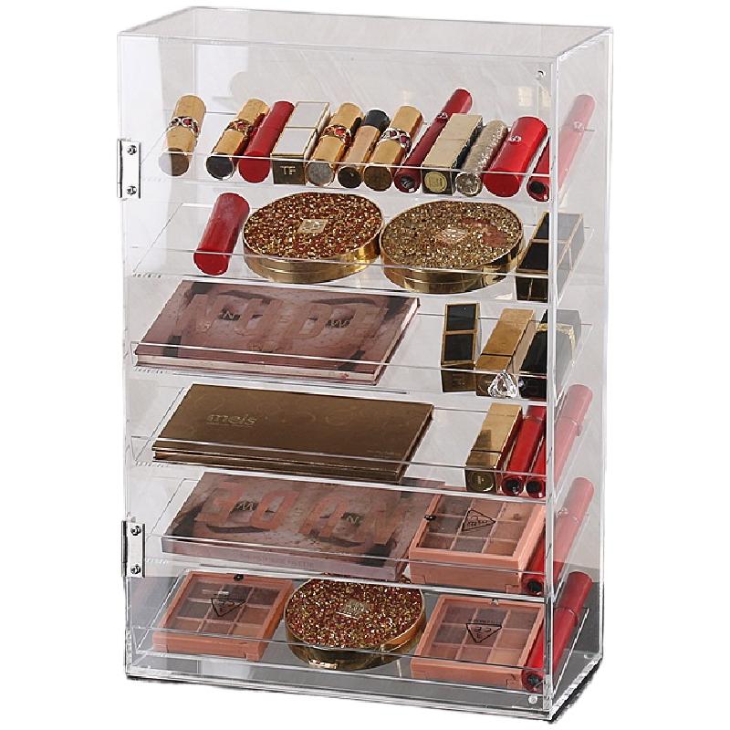 眼影盘桌面收纳盒透明亚克力梳妆台口红彩妆气垫粉饼化妆品置物架