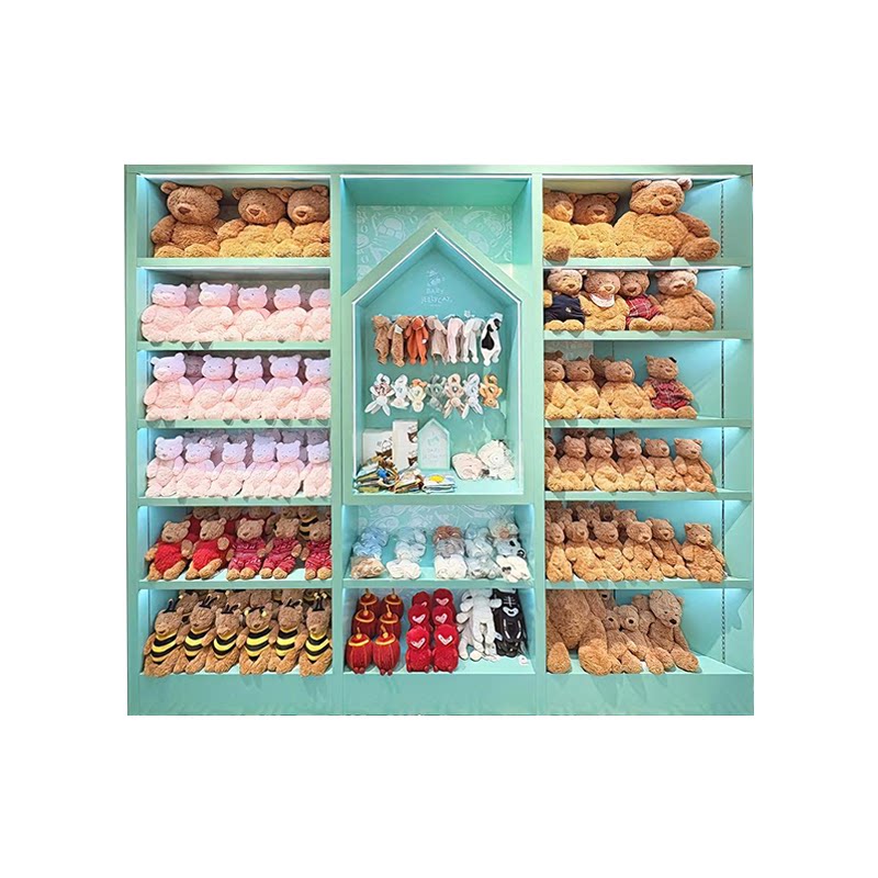 jellycat店娃娃展示柜钥匙挂件展示柜毛绒玩具展示柜圆形中岛定做
