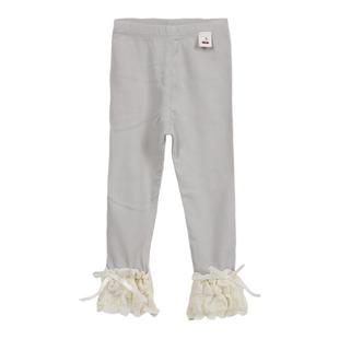 女童打底裤春秋外穿韩版宝宝裤子花苞蝴蝶结白色儿童堆堆袜打底裤