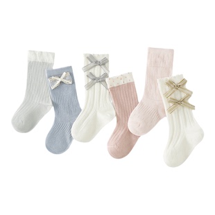 童泰婴儿袜子女宝宝中筒袜儿童可爱宽口袜女童无骨袜头提花婴童袜