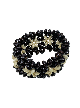 atmshop复古波西米亚棕色椰壳珠串弹力绳手环文艺民族风个性手饰