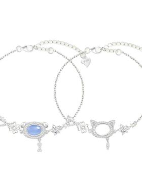 VIVIWELL幸叶猫狗轻奢S925银手链