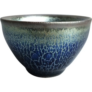 建盏一口杯小号兔毫陶瓷小杯子原矿客人杯铁胎便携品茗杯斗笠单杯