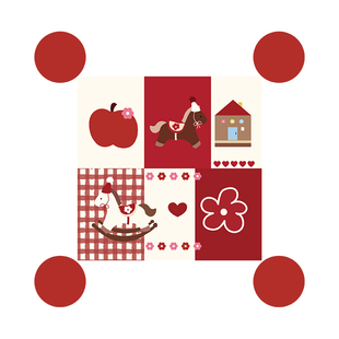 歌剧木马客厅沙发抱枕新年红色喜庆马年靠背垫百搭车载午睡垫靠枕