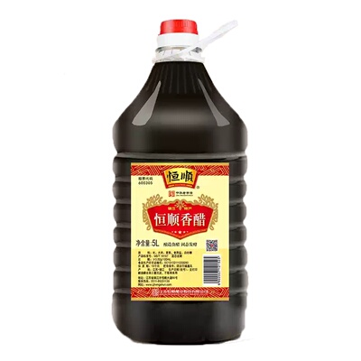 恒顺香醋5L大容量镇江特产香醋纯粮酿造炒菜凉拌蘸饺子食用醋商用