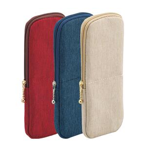 日本LIHIT LAB.喜利Mutual书夹式笔袋笔记本便携夹子笔筒文具盒拉链插笔袋