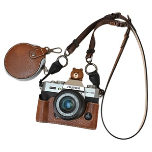 富士XT30二代保护套XS20相机包XE5壳适用x100vi底座xt50皮套斜跨