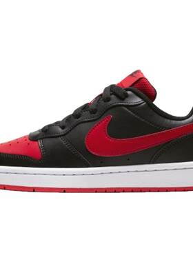 Nike Court Borough Low 2 GS 白黑红经典复古低帮板鞋BQ5448-007
