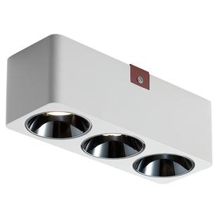 家用长方形明装三头LED筒射灯COB斗胆灯客厅卧室防眩无主灯照明