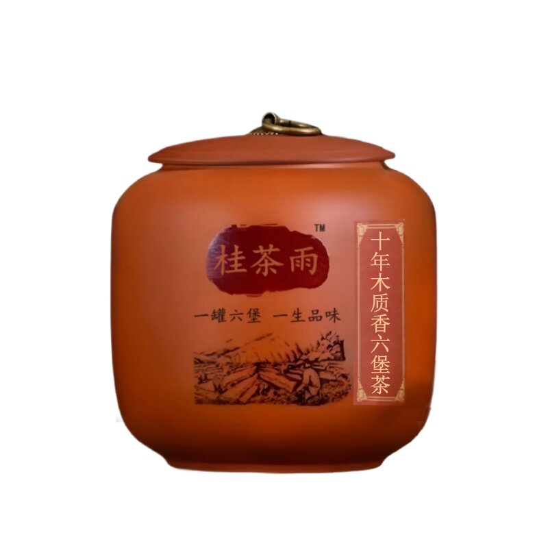 桂茶雨六堡茶 梧州特产广西特级正品黑茶叶散装十年木质香