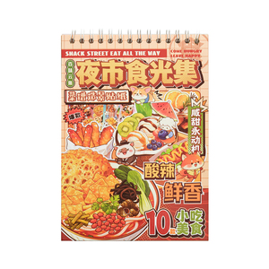 夜市食光集3D微缩场景贴纸