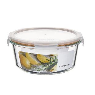 乐扣乐扣耐高温玻璃保鲜盒大容量圆形微波炉饭盒学生密封碗泡面碗