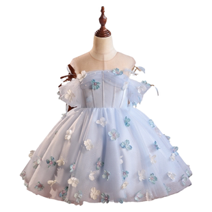 女童礼服花童婚礼小女孩花仙子公主裙儿童主持人走秀钢琴演出服春