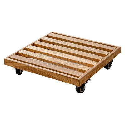 移动花盆托盘万向轮实木盆栽底座