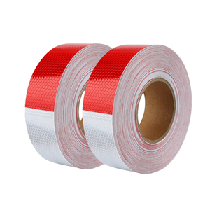 红白反光贴柱子警示条安全通道防撞贴高粘度防水夜间警示标识贴纸