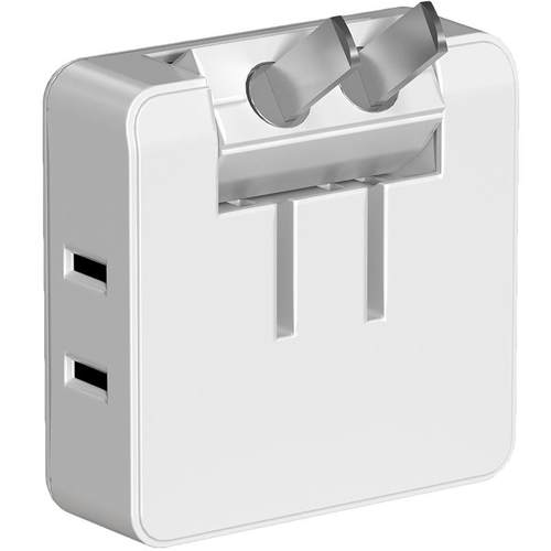 超薄转换器两脚可180°旋转插头无线扩展插座USB沙发缝隙插排面板