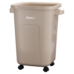 垃圾桶家用厨房带轮大容量垃圾筒加大加厚可移动免弯腰客厅收纳桶