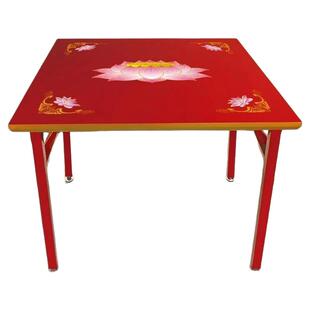 潮汕十仙桌不锈钢直角折叠桌家用八仙桌供桌不锈钢八仙桌神桌