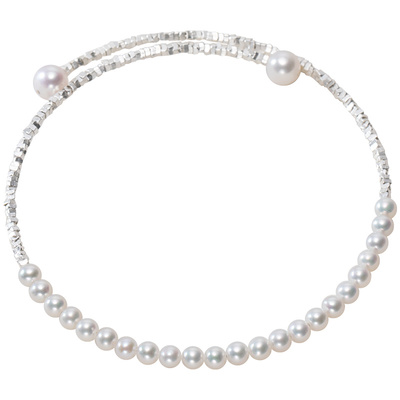 南珠宫925银淡水珍珠手链手圈年轻款简约百搭送女友C-S069SD-Y