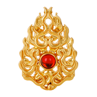 安徽博物院文创徽地鎏金冰箱贴火珠纹金发簪磁吸旅游纪念品伴手礼