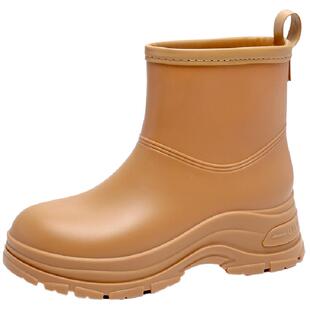 新款雨鞋女款增高日系时尚外穿厚底雨靴短筒女士雨天防水防滑水鞋