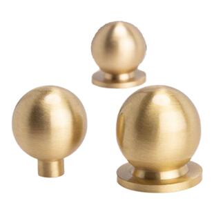 抽屉把手黄铜北欧金色单孔现代简约橱柜新中式黄铜鞋柜衣柜门拉手