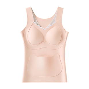 婷美女童发育期保暖背心少女带胸垫初中学生女孩内衣2025新款秋冬