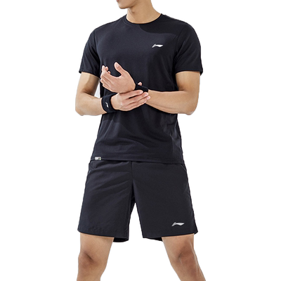 李宁运动套装男速干短袖短裤