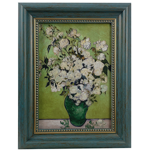 美欧式摆件梵高油画墙面装饰画客厅背景墙挂画工位摆画复古典相框