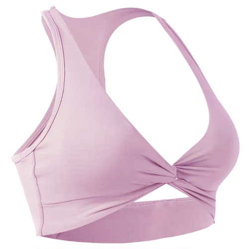 元力小咖交叉美背运动内衣女裸感瑜伽服跑步健身文胸速干瑜伽背心