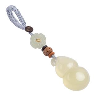 天然黄水晶葫芦汽车钥匙扣挂件女士平安手工创意高档包包挂饰礼物