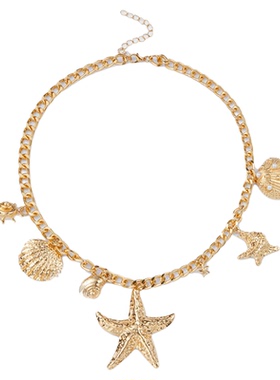 【明星同款】CIDER 正品 海星贝壳海螺吊坠链式项链114169916