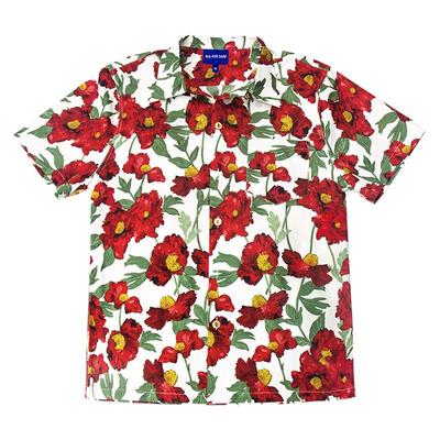 夏威夷印花翻领短袖衬衫