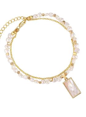 时尚潮流淡水珍珠叠戴手链大气