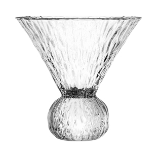 ins日式矮脚马天尼杯宝石纹三角香槟杯鸡尾酒杯小众球底特调酒杯