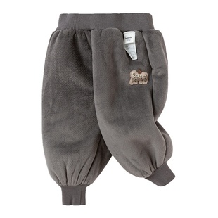 巴拉巴拉男童女童裤子加绒加厚婴儿宝宝羊羔绒休闲裤秋冬新款童装