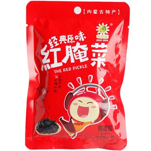 河套特产 晒阳阳 红腌菜 巴盟冰糖红腌菜酱菜原味咸菜疙瘩60g*4袋